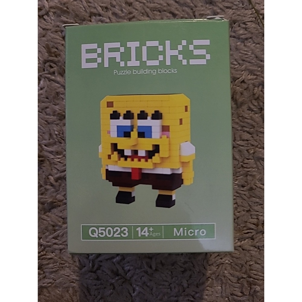 BRICKS Micro Puzzle Building Blocks, SpongeBob, Q5023 Age 14+ NIB